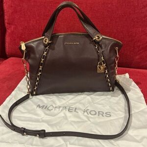 Michael Kors Plum/Purple Satchel with Gold Accents
